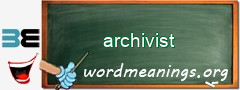 WordMeaning blackboard for archivist